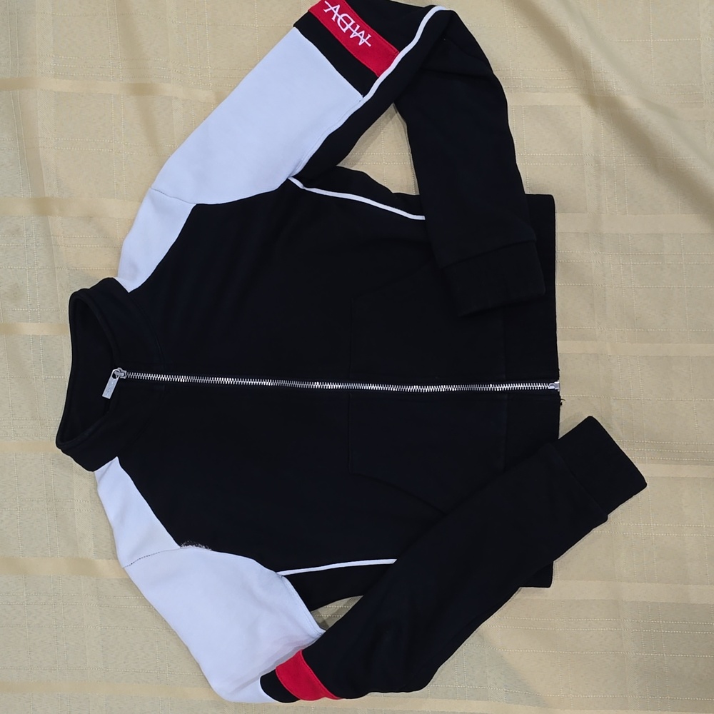 MDV Maniere De Voir MDV Cropped Zip Track Jacket  US 6 (UK 10) - Picture 9 of 14